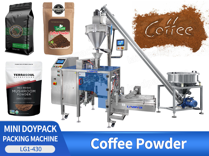 Fully Automatic Premade Pouch Mini Doypack Packaging Machine For Ground Coffee Powder