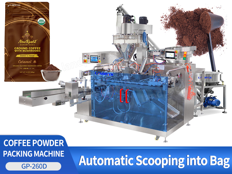 Automatic Coffee Powder Horizontal Premade Zipper Stand Up Gusset Pouch Packing Machine