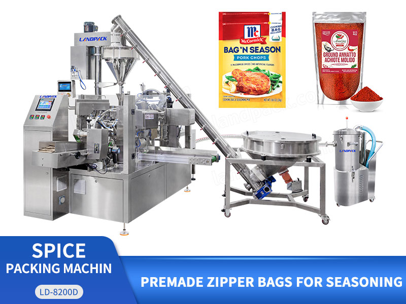 Automatic Spices Seasoning Doypack Premade Bag Mixing Filling Sealing Machine