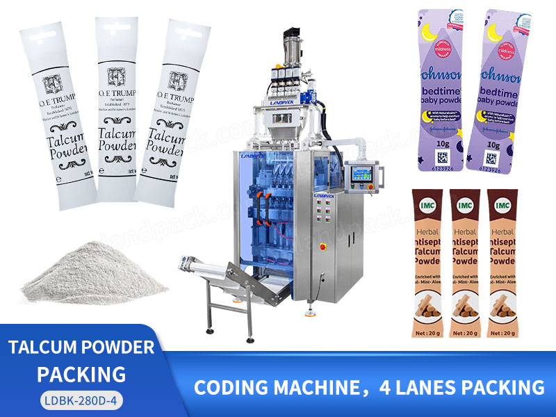 Multi Lane Auger Filling Talcum Powder Stick Bag Packing Packaging Machine