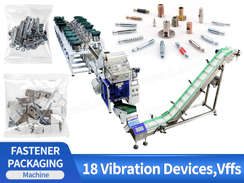 Automatic Hardware Fastener Counting Packing Machine With 18 Vibration Devices