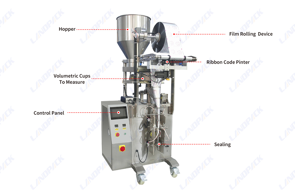 Automatic Marijuana Cannabis Vertical Packaging Machine With Measuring Cups Equipment