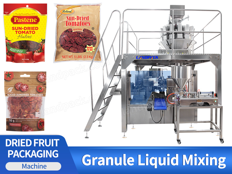 Automatic Rotary Premade Pouch Dried Fruit Granule Liquid Mixing Filling Packing Machine