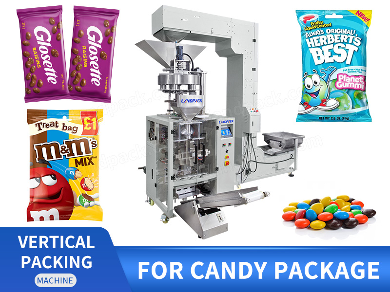 Fully Automatic Vertical Bear Gummy Sugar Candy Pouch Chewing Gum Toffee Candy Packing Packaging Machine