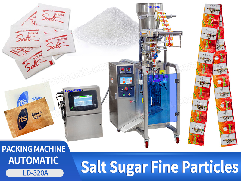 Low Cost Semi Automatic Sugar Small Sachets Vertical Packing Machine With Date Printer