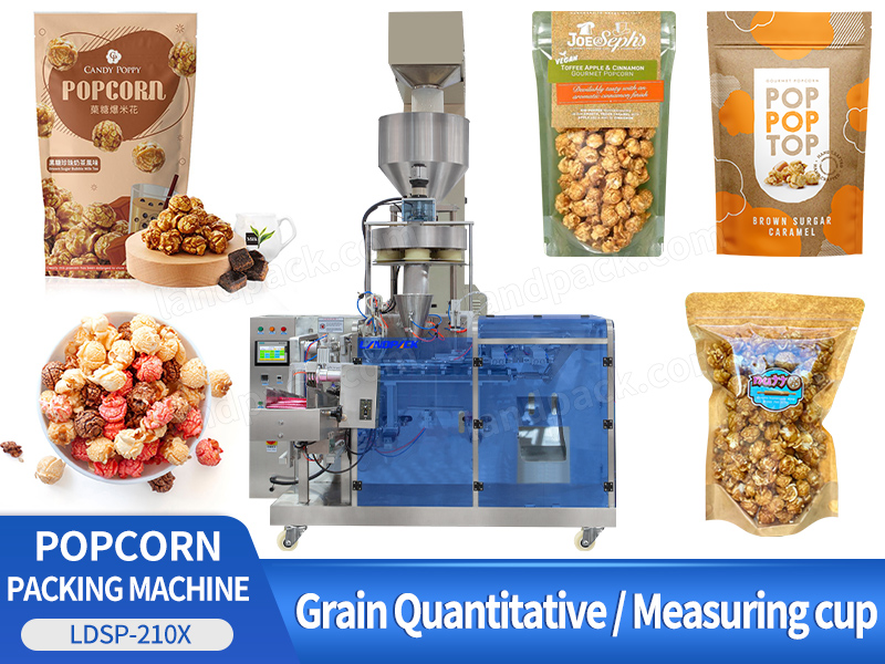 Horizontal Premade Bag Packaging Graules Popcorn Doypack Stand Up Zipper Pouch Packing Machine