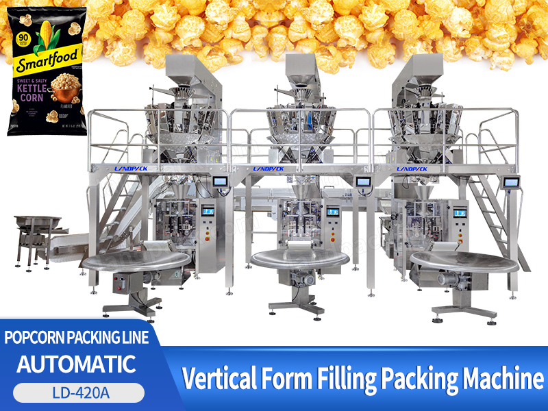 Automatic Multi-function Multihead Weighing Packing Snacks Food Popcorn Packaging Machine System