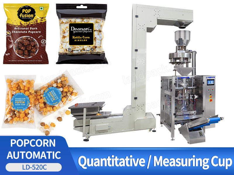 Automatic Popcorn Vertical Pouch Packing Machine Quantitative packaging With Measuring Cup