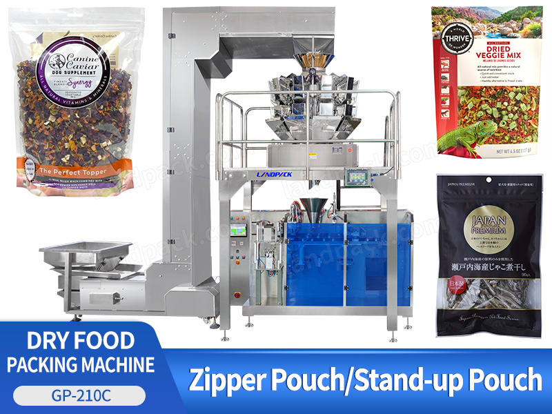 Automatic Dry Food Horizontal Pre-Made Pouch Doypack Packing Machine With Multihead Weigher