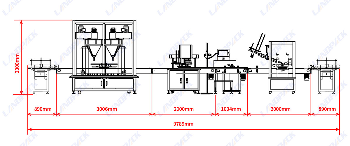 Automatic 2 Heads Coffee Powder Rotary Can Filling Seaming Line Machine