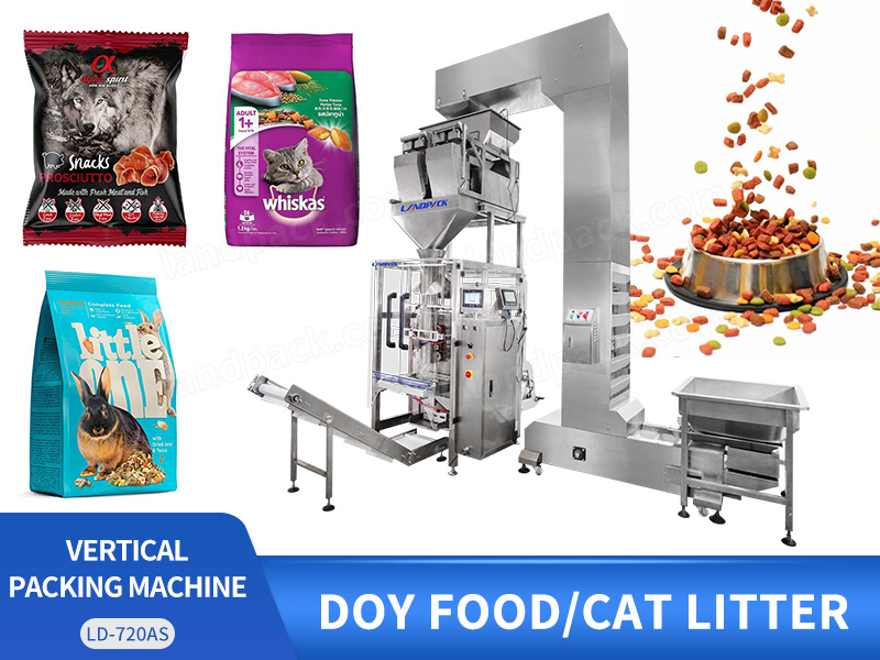 Fully Automatic Vertical Packaging Plastic Bag Dog Food Bags Cat Litter Pet Food Packing Machine