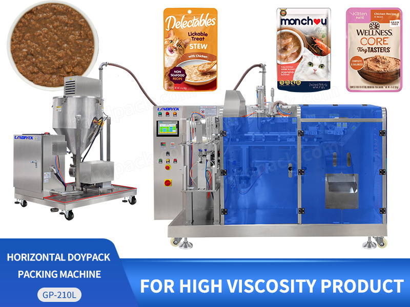 High Viscosity Pet Food Tuna Meat Horizontal Doypack Filling Packing Machine