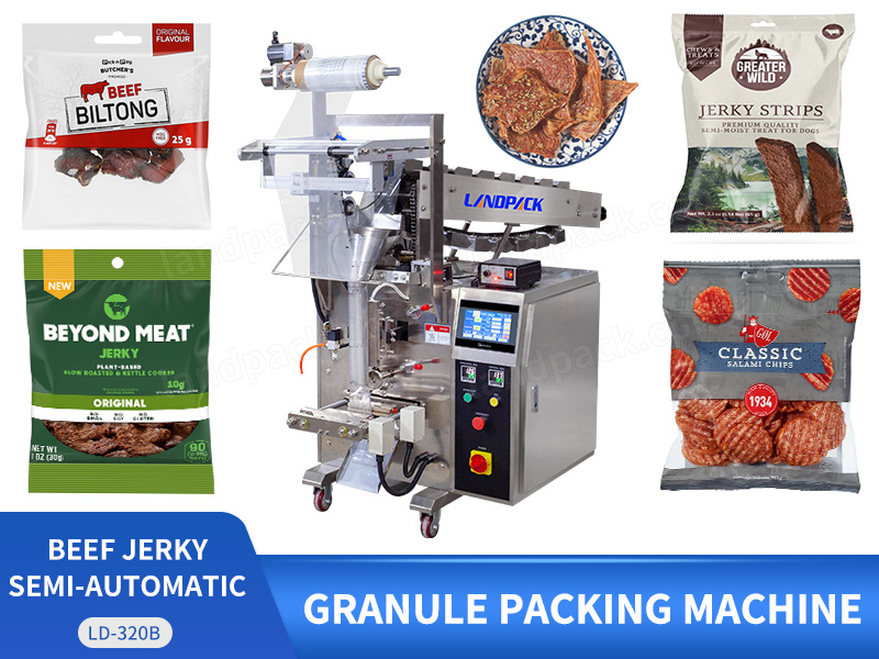 Full Automatic Back Sided Sealing Beef Jerky Vertical Packing machine With Nitrogen Device