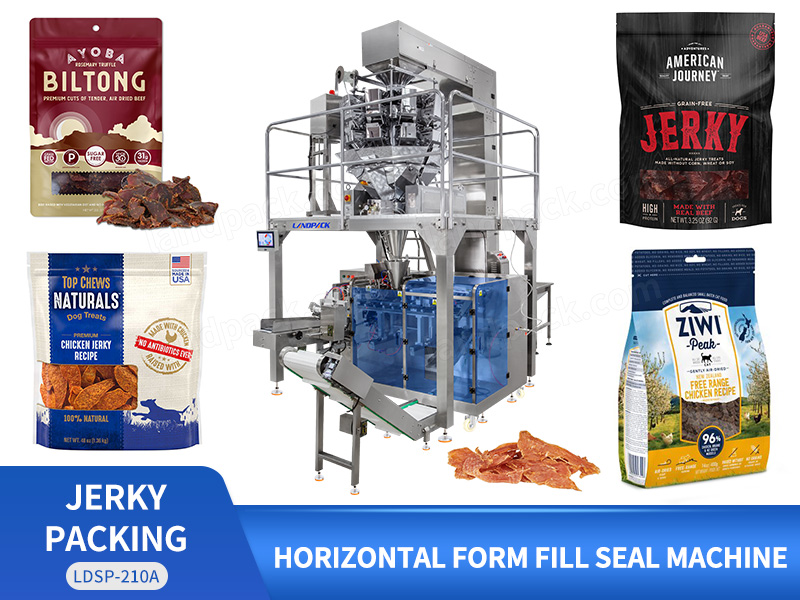 Automatic Beef Jerky Biltong Stand Up Pouch Zipper Bag Doypack Packing Machine