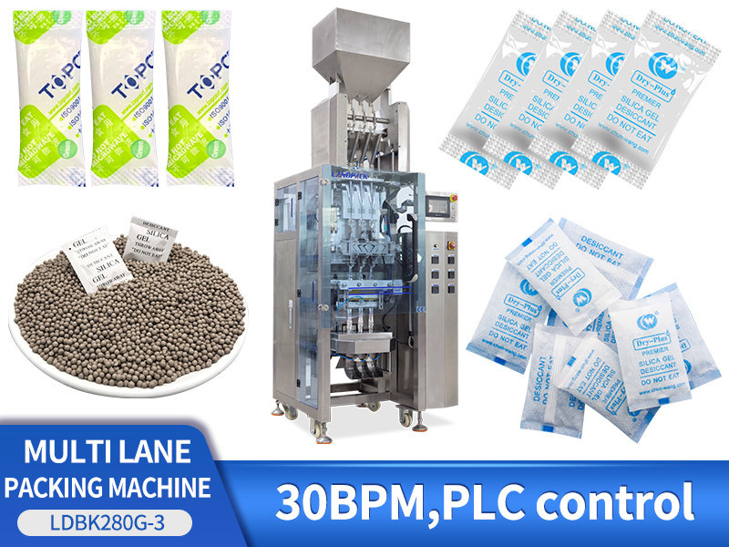 Automatic Desiccant Multi Track Silica Gel Sachet Packaging Machine