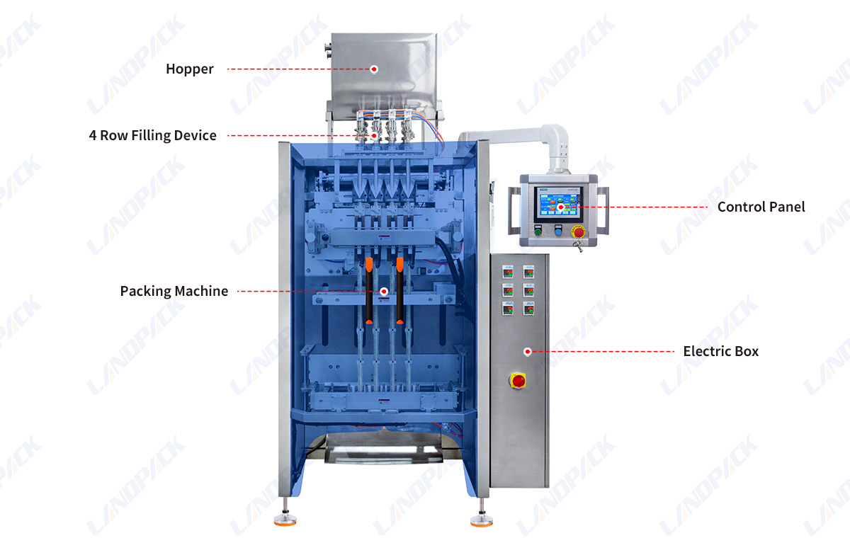 Automatic Multi-Lane Stick Sachet Pouch Bag Liquid Packing Machine With UV Sterilization