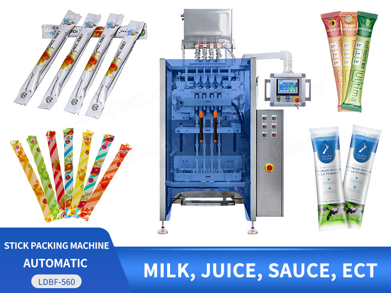 Automatic Multi-Lane Stick Sachet Pouch Bag Liquid Packing Machine With UV Sterilization