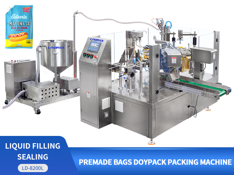 Automatic Liquid Rotary Packing Machine Premade Stand Up Pouch Packing Machine