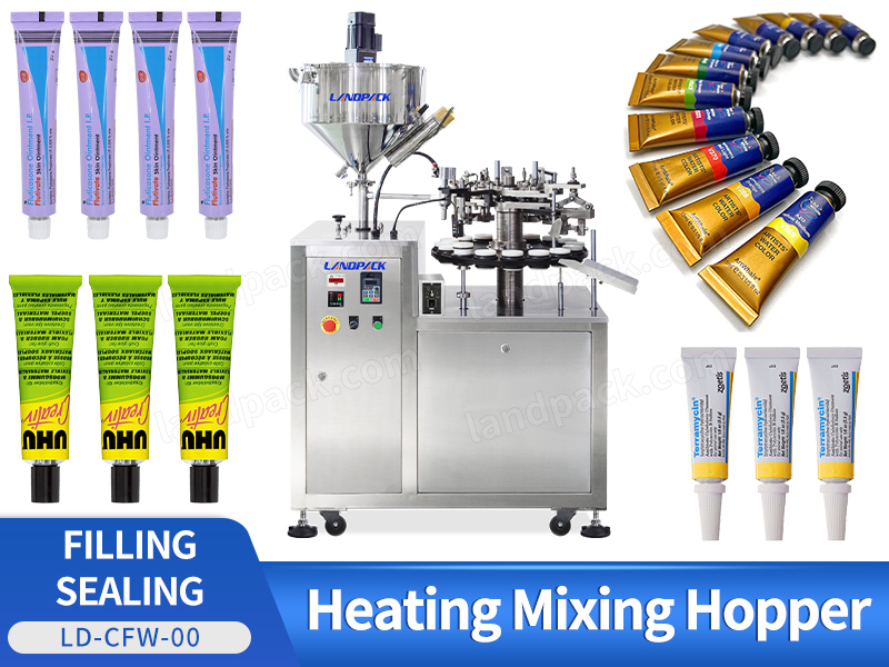 Semi Automatic Aluminum Tube Filling Sealing Machine For Glue Cosmetic Cream