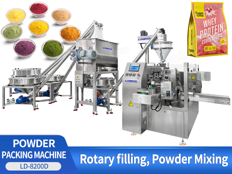 Automatic Powder Rotary Filling Packing Machine Premade Zipper Pouch Packaging Machine