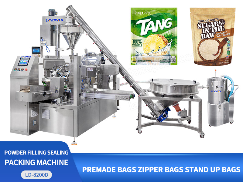 Automatic Rotary Premade Pouch 1kg 2kg Powder Filling Packaging Machine Doypack Bag Powder Packing Machine