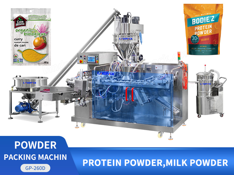 Fully Automatic Auger Powder Horizontal Doypack Premade Pouch Filling Sealing Machine