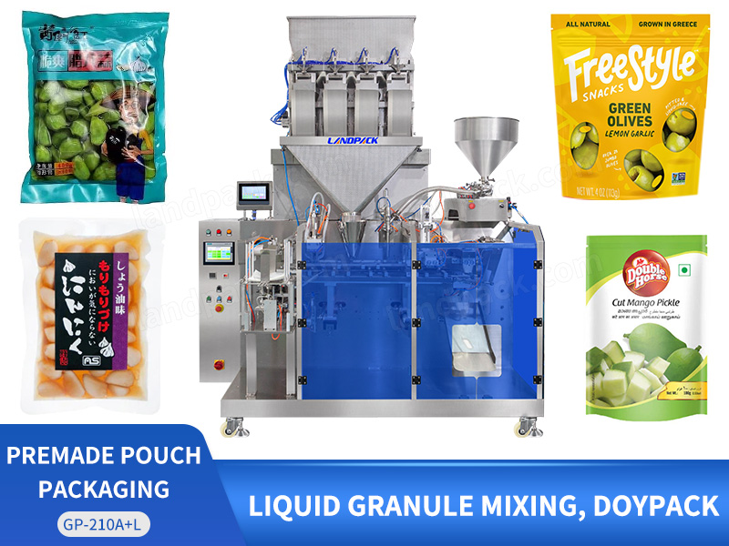 4 Linear Weigher Horizontal Pouch Packing Machine Doypack Pouch Filling Sealing Machine