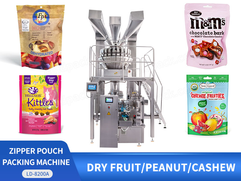 Automatic Mixed Granule Rotary Zipper Premade Pouch Doypack Packing Machine