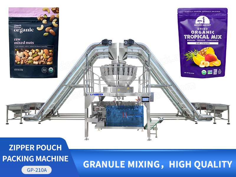 Automatic Mixed Granule Zipper Pouch Packing Machine Horizontal Doypack Pouch Machine