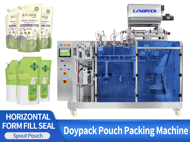 Horizontal Automatic Viscous Liquid Premade Pouch Spout Pouch Filling Sealing Machine