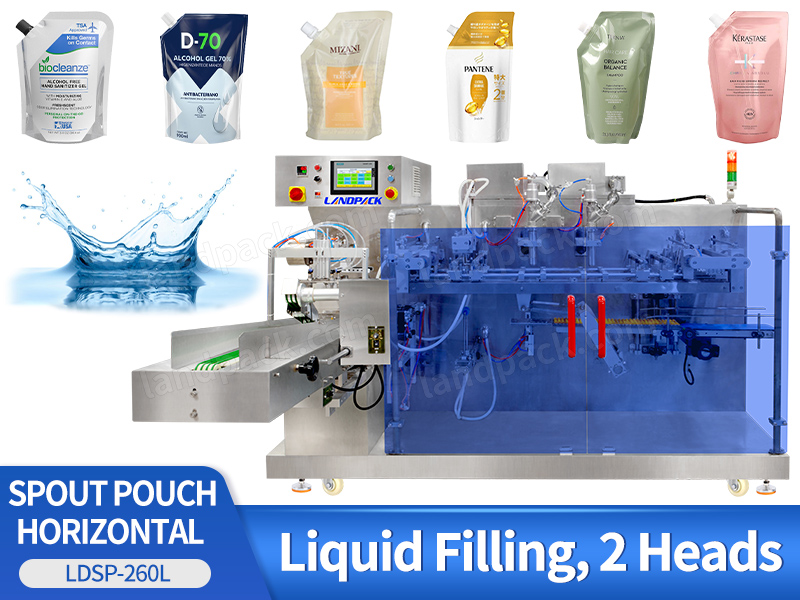 Automatic Liquid Spout Pouch Packing Machine Horizontal Premade Pouch Doypack Packaging Machine