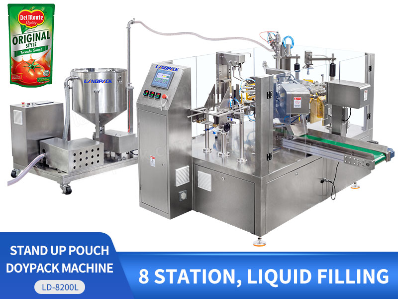 Automatic Liquid Stand-Up Pouch Doypack Packing Machine Premade Pouch Bag Filling Packaging Machine