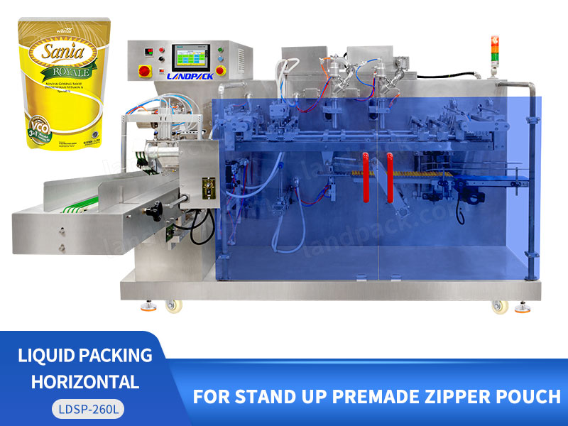 Automatic Liquid Stand Up Pouch Packing Machine Horizontal Premade Pouch Doypack Machine