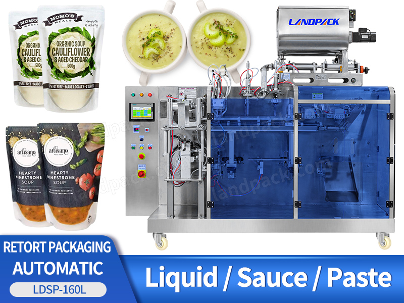 Automatic Curry Doypack Filling Packing Machine Sauce Retort Pouch Packing Machine Soup Premade Pouch Packing Machine