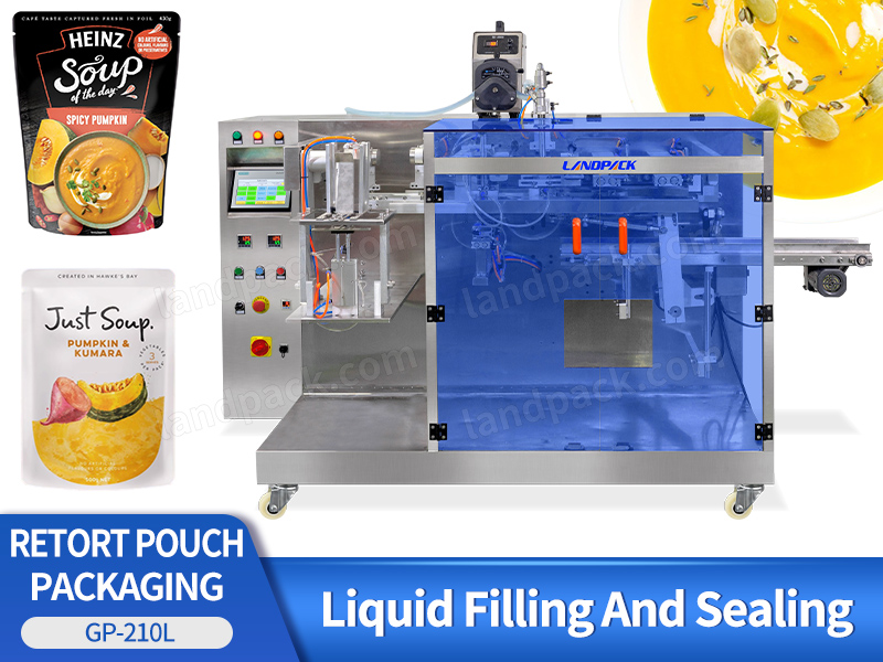 Automatic Retort Pouch Packaging Machine For Ready-To-Eat Food Chicken Soup