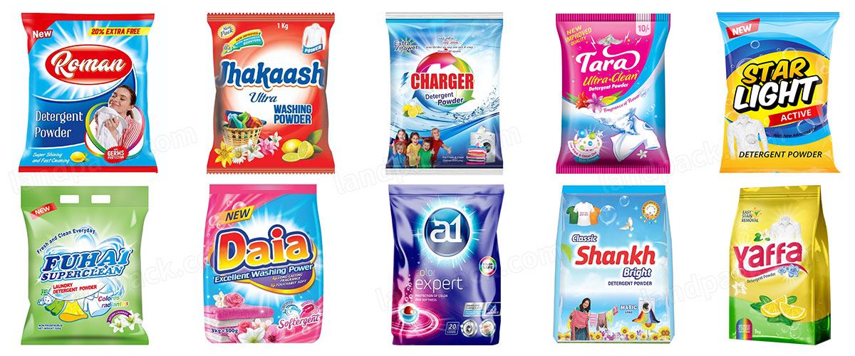 High Efficiency Detergent Powder Pouch Vffs Packing Machine With Powder Stirring