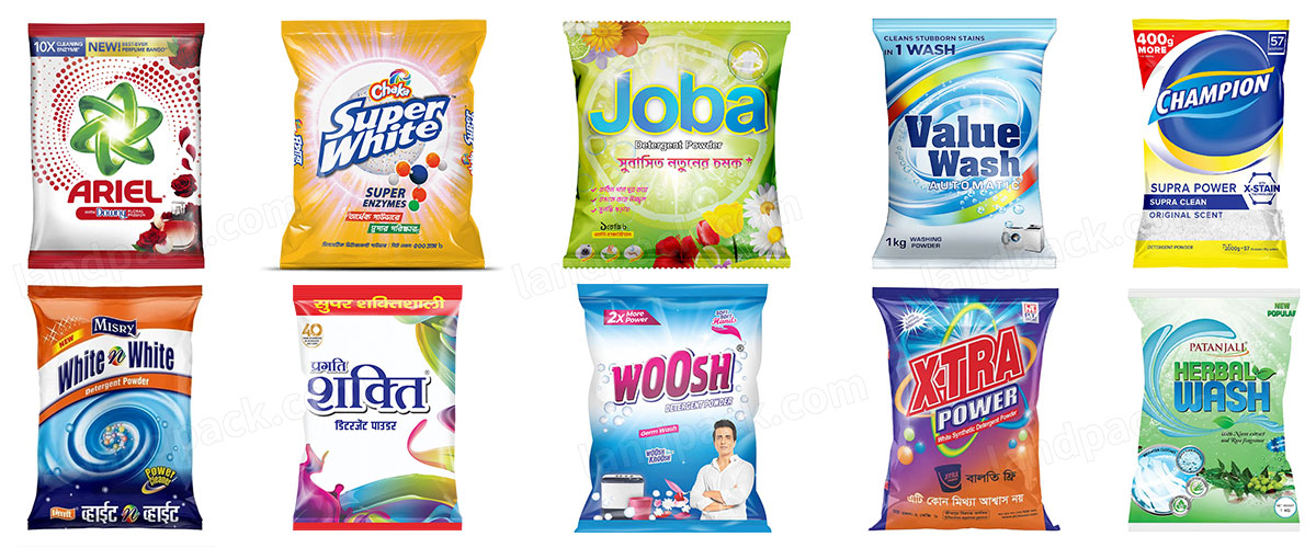 Automatic Detergent Powder Pouch Vertical Packing Machine Powder Packaging Line