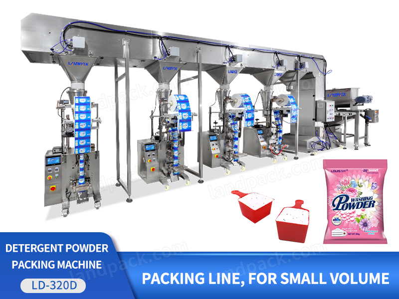 Automatic Detergent Powder Pouch Vertical Packing Machine Powder Packaging Line