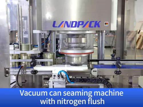 Vacuum can seaming machinewith nitrogen flush