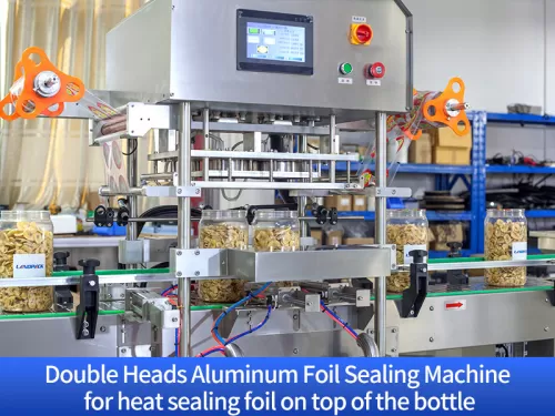 Double Heads Aluminum Foil Sealing Machinefor heat sealing foil on top of the bottle
