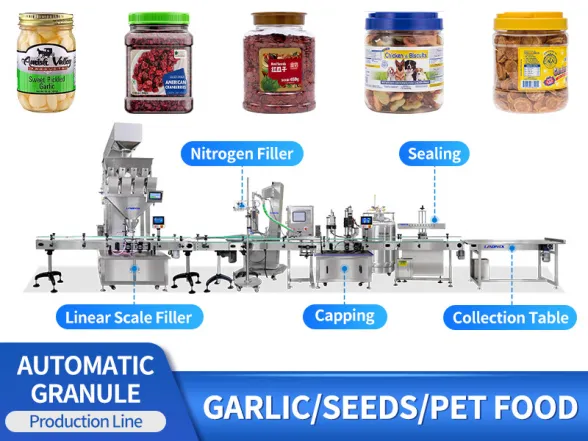 Fully Automatic Granule Filling Line With Capping And Labeling Machine