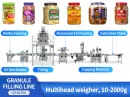 Fully Automatic Square Round Bottle Jar Granule Flaky Filling Machine Line