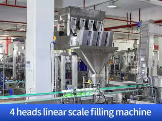 4 heads linear scale filling machine